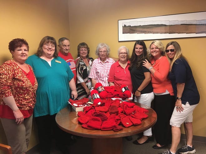 Courtyard Estates of Monmouth and Legacy Estates in Monmouth donated 800 red hats for Little Hats, Big Hearts. [PHOTO PROVIDED]
