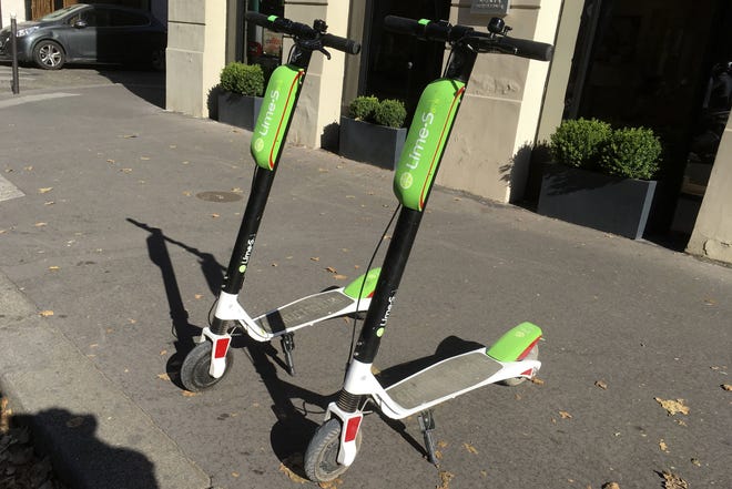 Scooters by Lime. (AP Photo)
