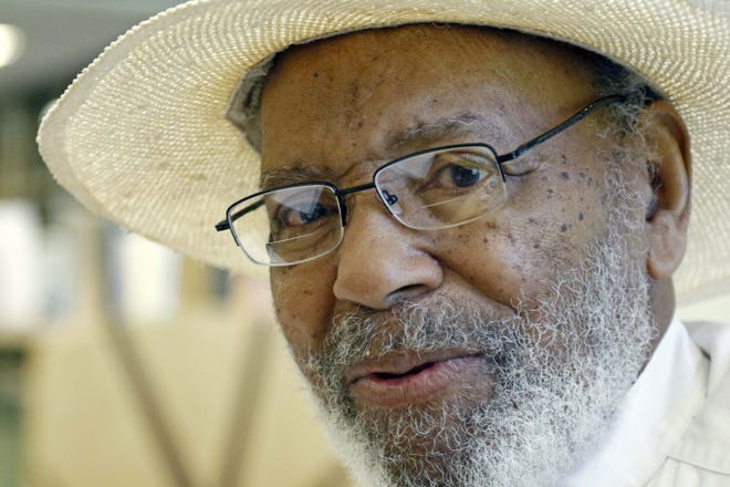 "I've been in the God business all my life," says civil right activist James Meredith. "Ole Miss to me was nothing but a mission from God. The Meredith March Against Fear was my most important mission from God, until this one coming up right now: Raising the moral character up, and making people aware of their duty to follow God's plan and the teachings of Jesus Christ." [AP Photo/Rogelio V. Solis]