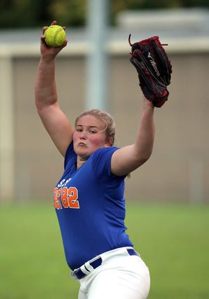 Carmen Pearson of Shelby Post 82 struck out six hitters in her teams attempt to secure a state title in Morganton on Friday. Shelby finished fourth in the state in the first season of American Legion softabll.