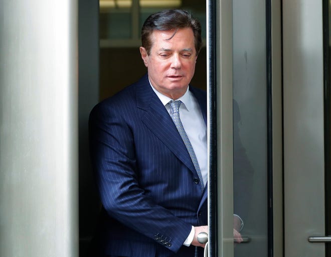 In this Feb. 14 photo, Paul Manafort leaves the federal courthouse in Washington. [AP Photo/Pablo Martinez Monsivais, File]