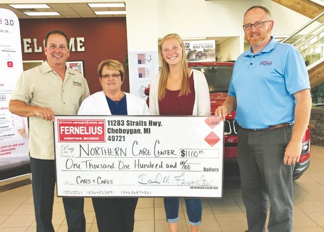 After a very successful Cars and Cares event, two donations were made to non-profit organizations that help the public, Northern Care Center and St. Thomas' Food Pantry.