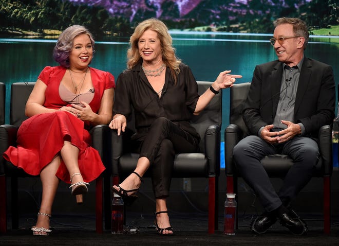 “Last Man Standing” stars Amanda Fuller, Nancy Travis and Tim Allen, also an executive producer, talk to entertainment journalists Thursday panel at the 2018 FOX SUMMER TCA at the Beverly Hilton Hotel, Thursday, Aug. 2 in Beverly Hills, CA. [FOX PHOTO]
