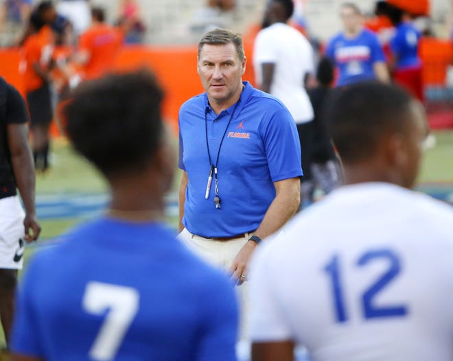 Florida coach Dan Mullen and the Gators are entering another phase of his rebuilding project. [Brad McClenny/Staff photographer]