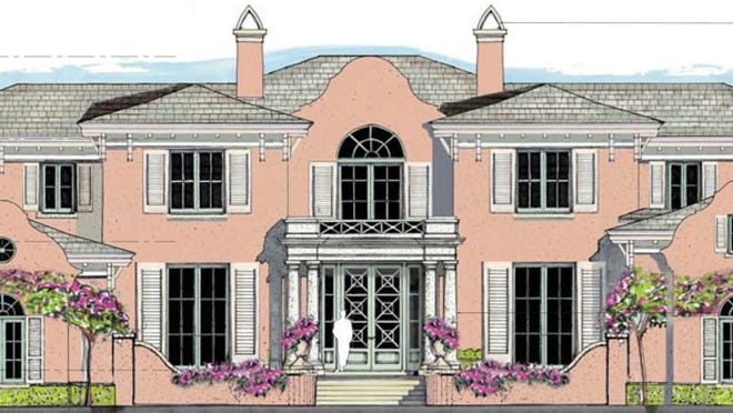 In all, the board reviewed the house designed for 905 N. Ocean Blvd. four times, including these changes presented Wednesday, before voting to kill the project. Commissioners complained the house still appeared too large for its lot. Rendering LaBerge & Menard Inc.