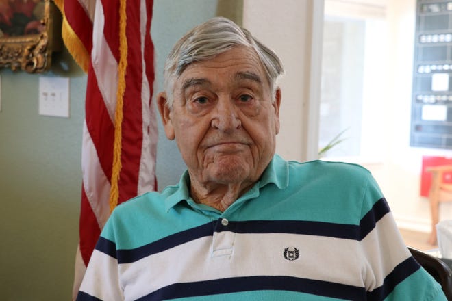 Earnest "Tobe" Hicks, who grew up in Yoakum County, served in the Army during the Korean War that began in 1950. He now lives in Lubbock.

[Ray Westbrook / A-J Photo]