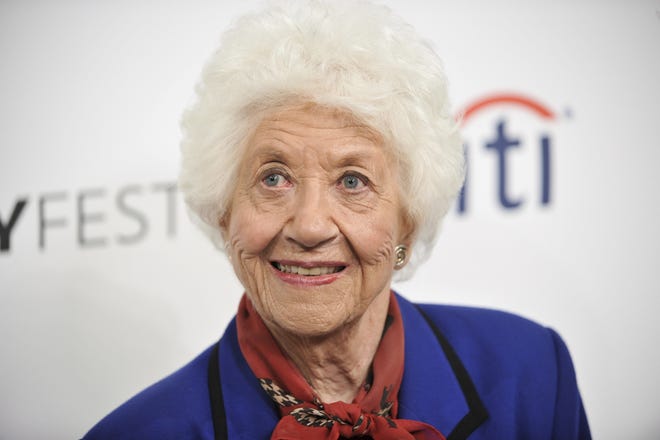 Charlotte Rae arrives at the 2014 PALEYFEST Fall TV Previews - "The Facts of Life" Reunion in Beverly Hills, Calif. A spokesman for Rae, who played a wise and caring housemother to a brood of teenage girls on the long-running sitcom "The Facts of Life," says the actress died on Sunday. She was 92. [RICHARD SHOTWELL/INVISION/AP]
