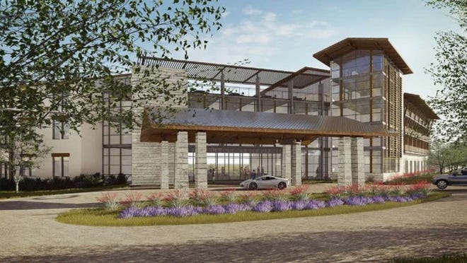 A rendering from The Beck Group shows what the Seven Hills Resort and Conference Center will look like when completed in 2020.
