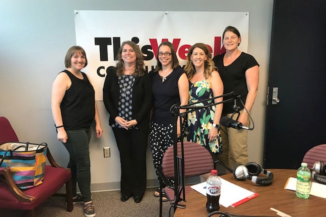 “The Great Food Debate” episode on kid-friendly restaurants features (from left): host Abby Armbruster of ThisWeek, Columbus Parent editor Julanne Hohbach, Julie Miller of “What Should We Do Today?”, Nikki Seeley of SweetlyCbus and Bethia Woolf of Columbus Food Adventures.