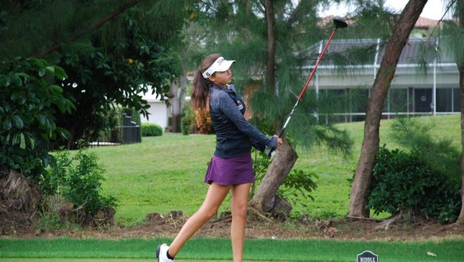 Alexa Pano of Lake Worth competed in the 86th Ione D. Jones/Doherty Women s Amateur Championship in January in Fort Lauderdale, where she finished runner-up. Pano, 13, who was the defending champion in the event, will compete in the U.S. Women’s Amateur beginning Monday, August 6, 2018, just outside Nashville. Later this year she will represent America in Paris when she competes in the Junior Ryder Cup. (Post file photo)