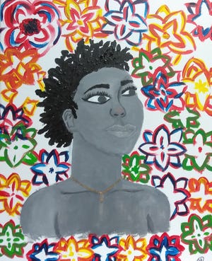 Willingboro's Maya Lloyd, 22, will have her work featured at Willingboro Library through Aug. 28. [CONTRIBUTED]