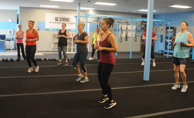 Some of the participants in a recent class at the Burn Boot Camp in Fall River. [Herald News Photo | Dave Souza]