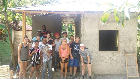 Debbie Jones and six students from the Youth Advisory Council recently went on a nine day service trip to the Dominican Republic where they helped build a house and a recycling center out of sustainable material.