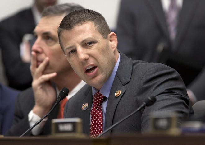 U.S. House Transportation and Infrastructure Full Committee member Rep. Markwayne Mullin, R-Okla. speaks on Capitol Hill in Washington in May 2013. (AP Photo/Carolyn Kaster, File)