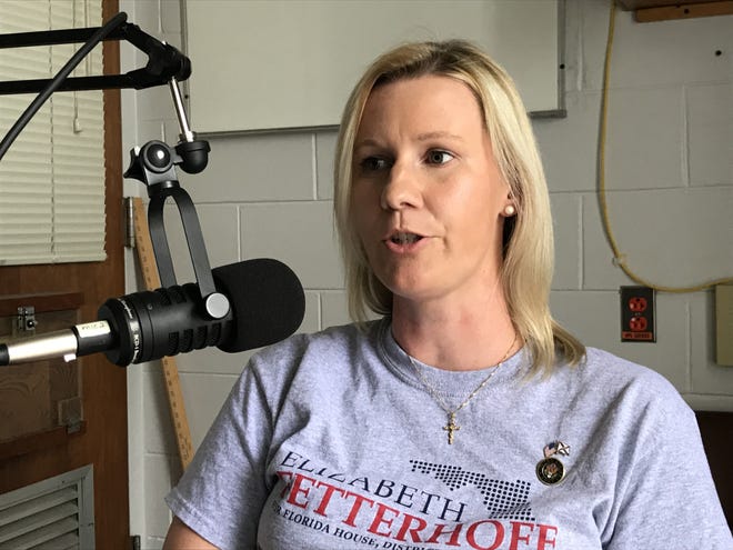 Elizabeth Fetterhoff, a Republican candidate for the Florida House of Representatives, District 26, talks about her campaign during a taping of the Florida Political Profile podcast. Fetterhoff is on the Aug. 28 primary ballot with Michael Cantu. [News-Journal/Mark Harper]