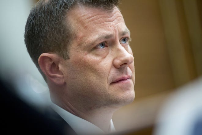 Peter Strzok during a joint House Judiciary, Oversight and Government Reform Committees hearing in Washington on July 12, 2018. [Bloomberg / Andrew Harrer]