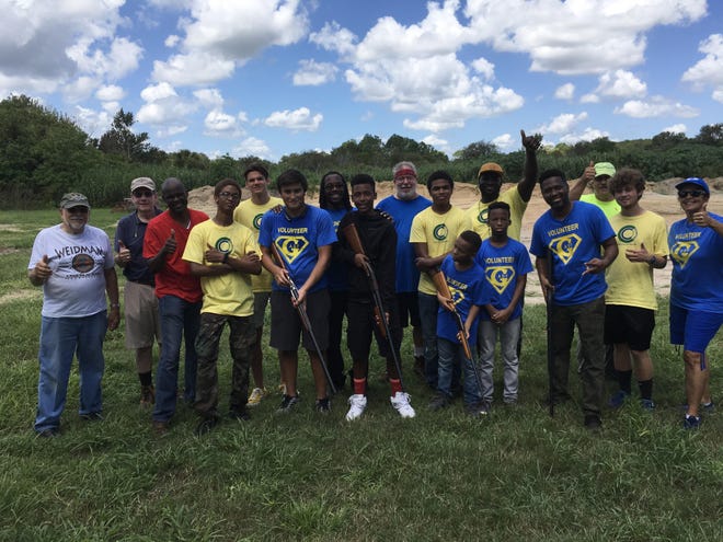 The kids were given a safety course on the proper and safe handling of shotguns and an opportunity to try their skills in shooting clay pigeons. [submitted]