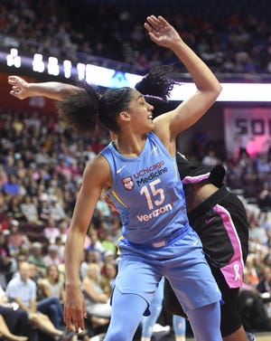 Gabby Williams, Chicago's first-round pick out of UConn, is averaging seven points and four rebounds in her WNBA rookie season.
