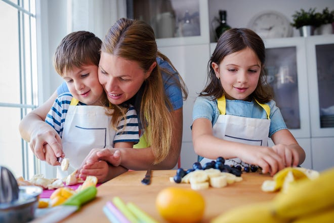 If you want to keep up with your kids, it’s important to carve out time for healthy eating and exercise. [Statepoint}