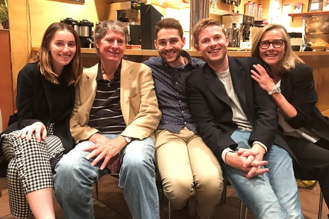 The tight-knit Cohen-Vieira family: from left, Lily, Richard, Gabe, Ben and Meredith. [Photo courtesy Richard Cohen and Meredith Vieira]