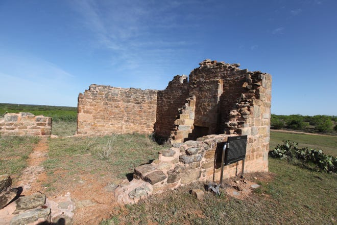 Ruins at Fort Chadbourne show what most of the site looked like before reconstruction began, Bronte, TX; April 27, 2018 (Steve Stephens/Columbus Dispatch)