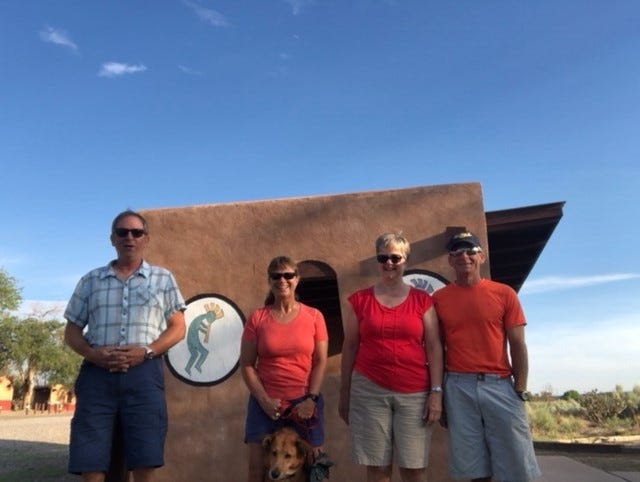 Buddy and Margie Dillinger and Mark and Karen Halquist enjoying Coronado State Park in Albuquerque, NM. [Submitted photo]