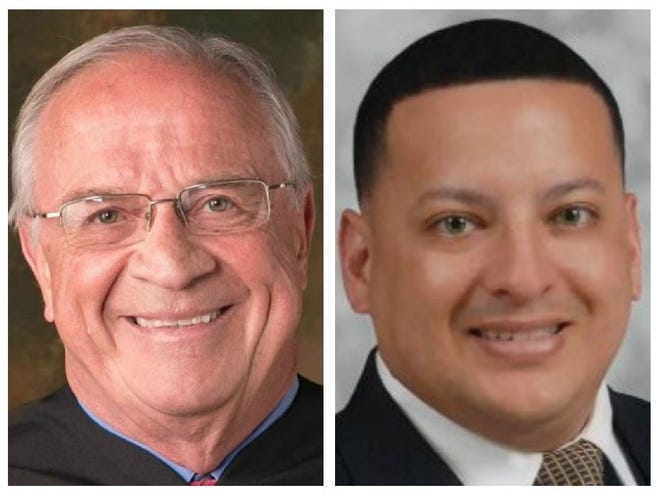 Democratic primary opponents in state Senate 22 race Bob Doyel, left, and Ricardo Rangel.