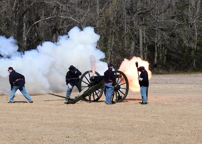 An artillery demonstration at Bentonville Battlefield. [Contributed photo]