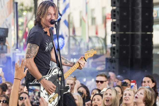 Keith Urban performs on NBC's "Today" show at Rockefeller Plaza on Thursday, Aug. 2, 2018, in New York. (Photo by Charles Sykes/Invision/AP)