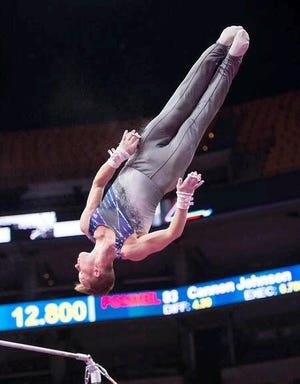 Bedford’s Liam Doherty-Herwitz competed Aug. 16-18 in the the Men’s Jr. 17-18 division at thet 2018 U.S. Gymnastics Championships at TD Garden. [Courtesy photo/Brestyan's]