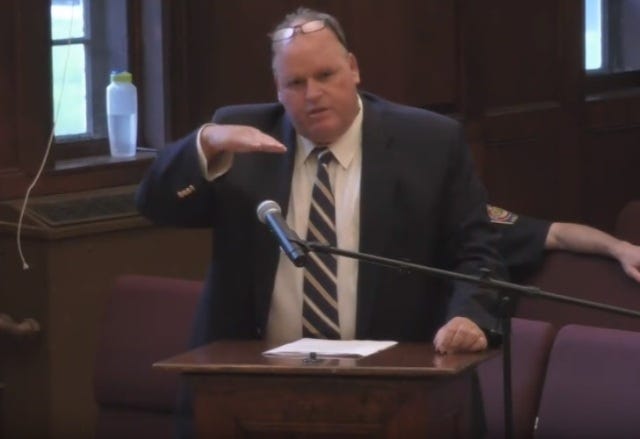 John Crowley, the chief of the Brockton Police Department faced a barrage of questions and criticisms over inadequate police response to overly loud parties and illegal fireworks, on Monday, Aug. 20, 2018.



(YouTube, Brockton Community Access)