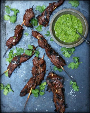 Heat up your summer with these spicy skewers. [LYNDA BALSLEV PHOTO]