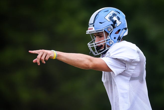 Tolton quarterback Robert Hunter set school passing records with 2,639 yards and 24 touchdowns as a junior last season. In the offseason, Hunter has grown confident in his role as a leader. [Hunter Dyke/Tribune]