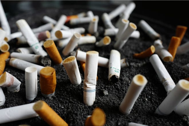 The findings, culled from the Florida Adult Tobacco Survey, show that Florida smokers on average puff 14.6 cigarettes a day, study researcher Erik Crankshaw, told members of a tobacco advisory council who met in Tallahassee. [AP File]