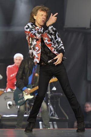 The Rolling Stones' Mick Jagger performs at a May concert in central London during the band's No Filter Tour. [THE ASSOCIATED PRESS]