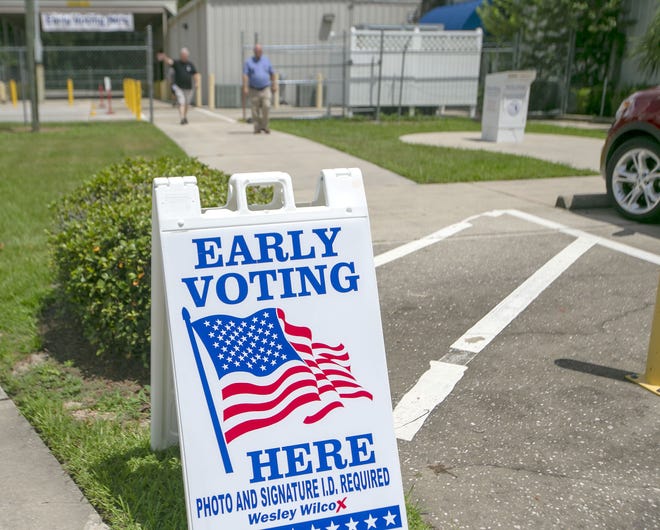 Early voted started on Aug. 18 and ends at 6 p.m. Saturday. The Marion County Election Center is one of nine early voting sites. [Alan Youngblood/Ocala Star-Banner]