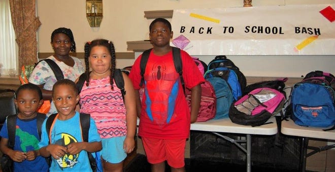East Stroudsburg Elks Lodge recently sponsored a Back to School Bash. Pictured from left are: Luke Brown, Jeremiah Ransom, Salaura Brown, Kierra Centeno and Joshua Brown. [PHOTO PROVIDED]