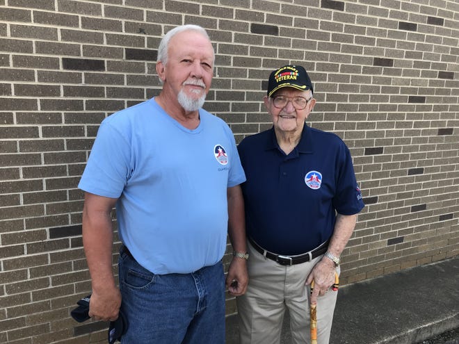 John Melton with his father George, have recently started to travel together for veteran's programs across the country. [Joyce Orlando/The Star]