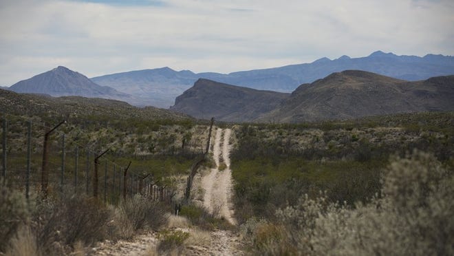 The road that winds beside a pen where relocated mule deer are kept for a few weeks to help adapt to their new environment at the Black Gap Wildlife Management Area on Feb. 28, 2017. Directly in the distance is Mexico. The Texas Park and Wildlife Commission this week gave the first steps to purchase 16,000 acres in the Big Bend borderlands to expand Black Gap. DEBORAH CANNON / AMERICAN-STATESMAN