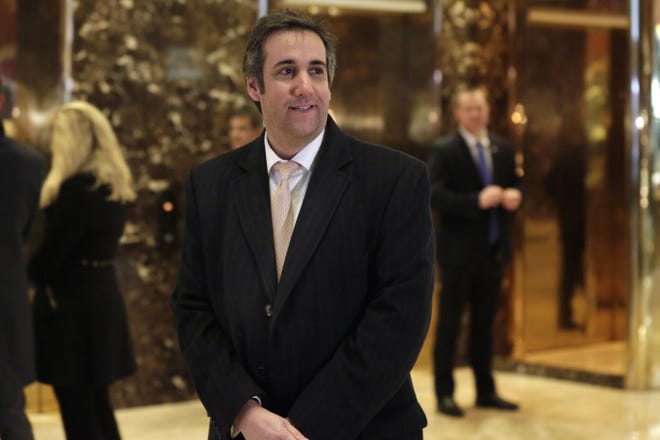 Michael Cohen, then an attorney for President-elect Donald Trump, arrives in Trump Tower on Dec. 16, 2016, in New York. For Cohen and Donald Trump, it's always been about money and loyalty. [AP Photo/Richard Drew, File]