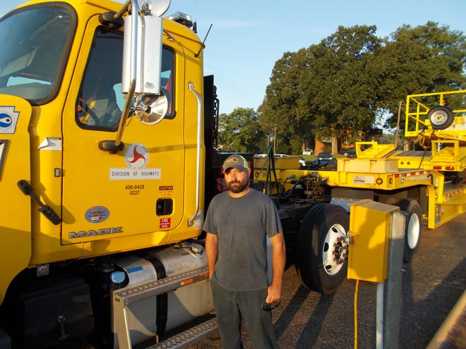 Jordan Cape placed second in the Lowboy truck exercise during the NCDOT's Roadeo. [Special to The Star/ NCDOT]