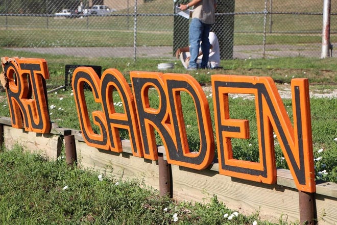 A sign for the Restorative Justice Garden at the Boonville Correctional Center. [Photo courtesy of Justin Gregory, Columbia Center for Urban Agriculture]