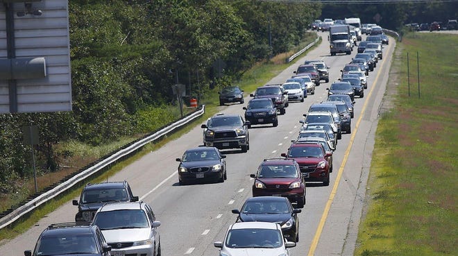 You'll have lots of company on the roads this weekend. Patriot Ledger file photo