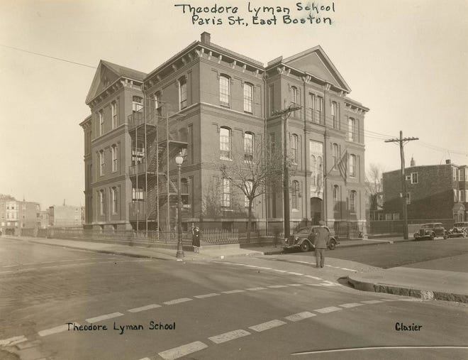 Here is the old Theodore Lyman School on Paris Street in East Boston. To see more photos and records from Boston’s past, visit the City of Boston’s archives at www.boston.gov/departments/archives-and-records-management.