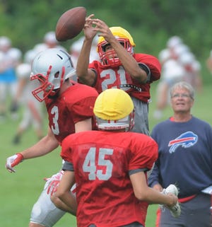 The Canandaigua Academy football team will kick off its 95th season on the road Friday against Webster Schroeder. [Jack Haley/Messenger Post Media]