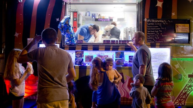 Food Truck Invasion at the Wellington Amphitheater. (Brianna Soukup / Palm Beach Post)