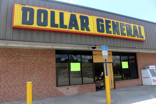The Dollar General store at 4439 Highway 90, in Pace, was damaged by fire on July 27. [Ramon Rios | Press Gazette]