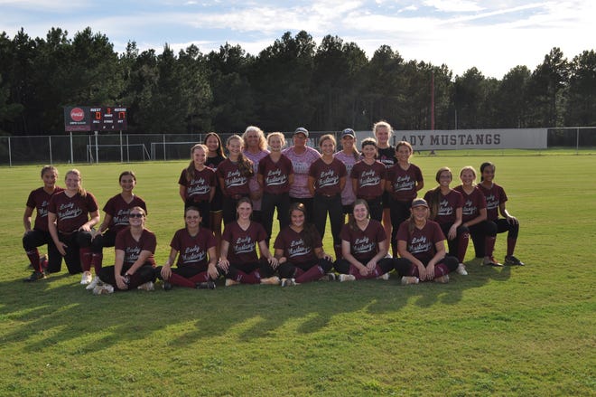 The South Effingham Middle School Lady Mustangs softball team recently won the Coastal Middle School Region Preseason Tournament, defeating Ebenezer 7-6 in the finals. [CARRIE KRAUSS]