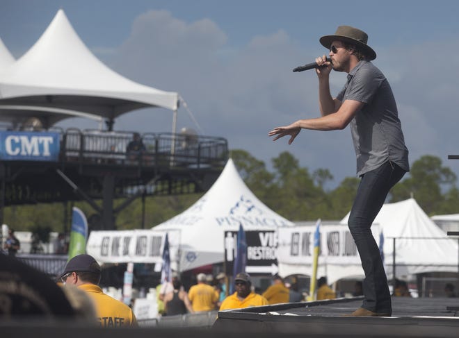 A Thousand Horses performs at Gulf Coast Jam on Saturday. [JOSHUA BOUCHER/THE NEWS HERALD]