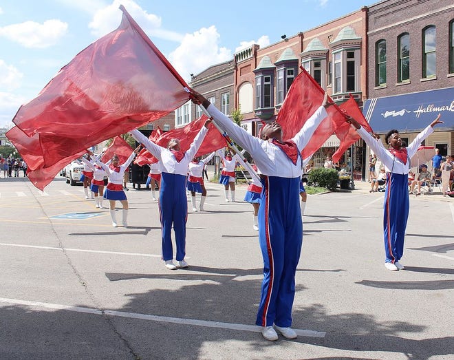 The South Shore Drill Team was a sight to see during their performance in the annual Threshermen's Reunion Parade on Sunday. The drill team makes up just one facet of a parade that has lots of moving pieces.
